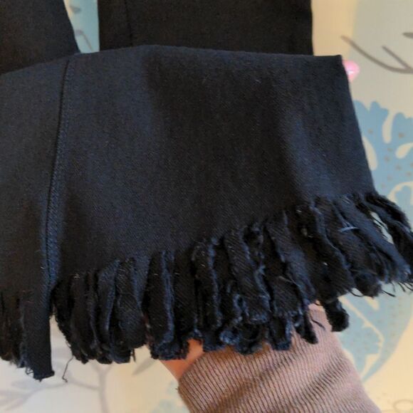 2 for $20 Fit and Flare Distressed Black Stretch Flamenco Jeggings Sz S-M - Picture 5 of 8